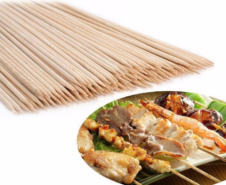 Disposable bamboo BBQ sticks 