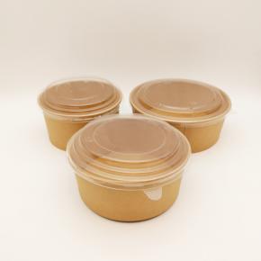 100% biodegradable disposable Eco-friendly brown kraft paper bowl 